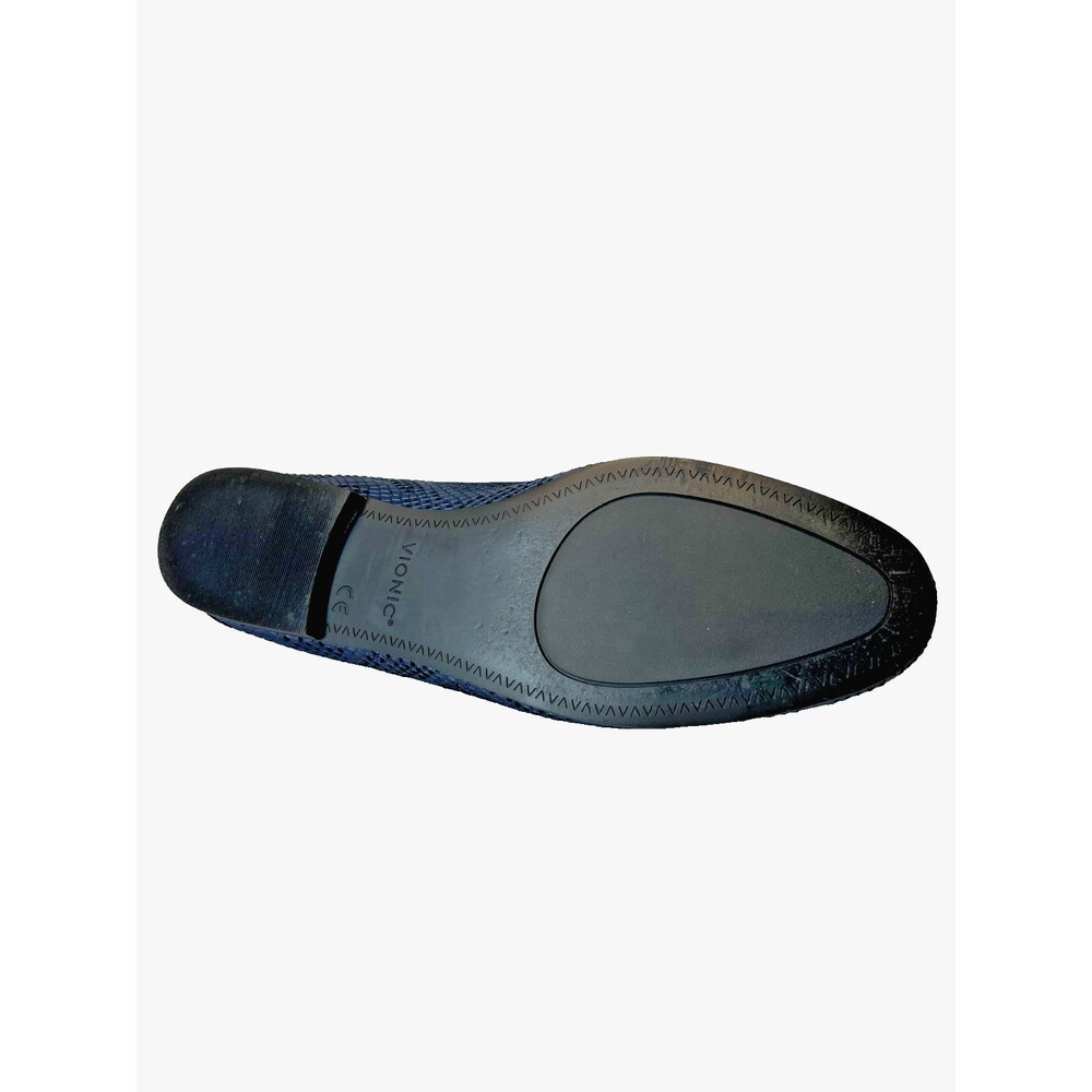 EUC Host Pick 🎉 Vionic Leather Willa II Slip On Loafers Blue Metallic Snake $130 - Picture 5 of 5